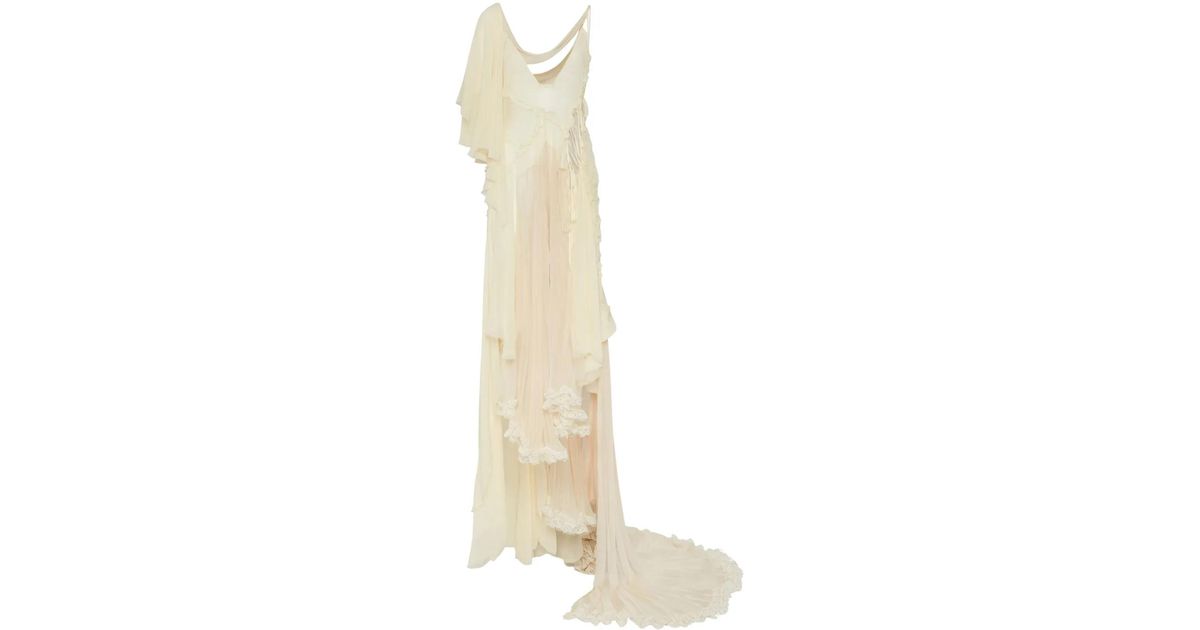 dsquared2 asymmetric maxi dress Dsquared2 Asymmetric Maxi Dress In White - 30% Off
