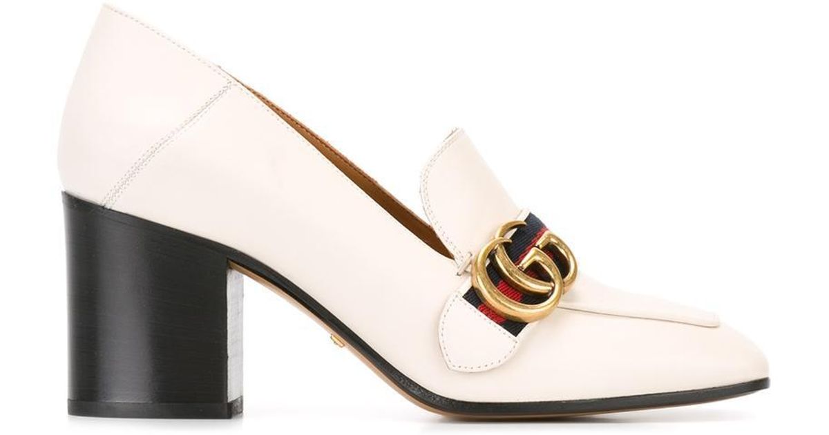 Gucci - Gg Web Mid-heel Loafer Pumps 