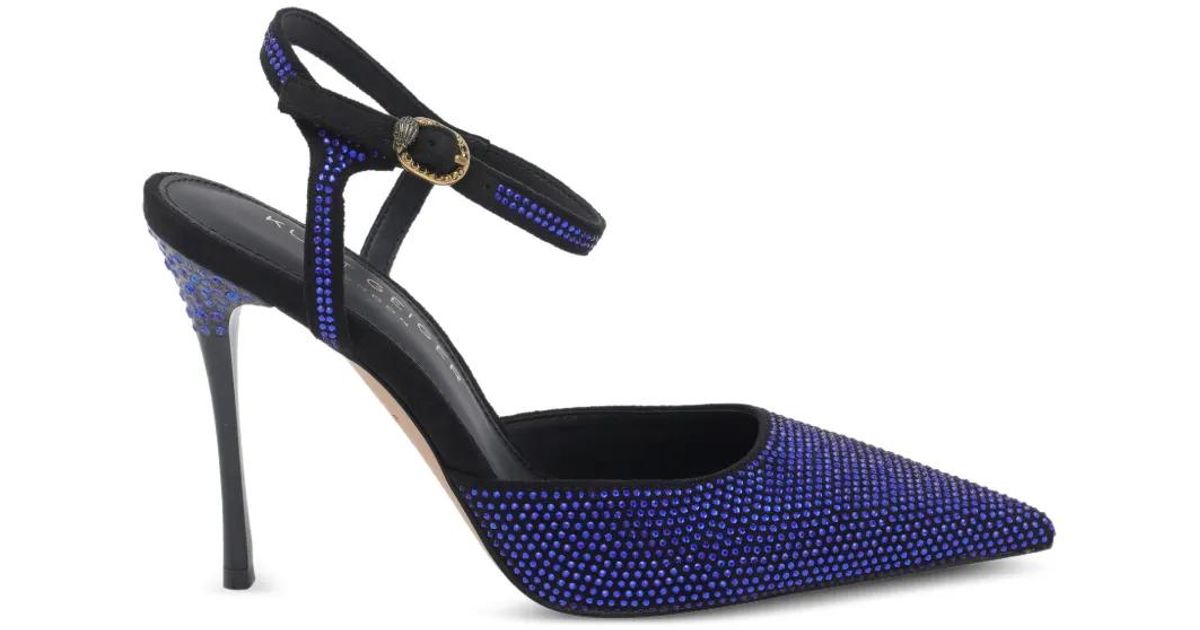 Kurt Geiger Eagle Point Strass-Embellished Pumps in Blue | Lyst