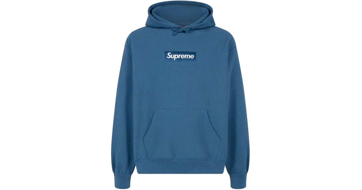 Supreme sky blue hotsell box logo hoodie