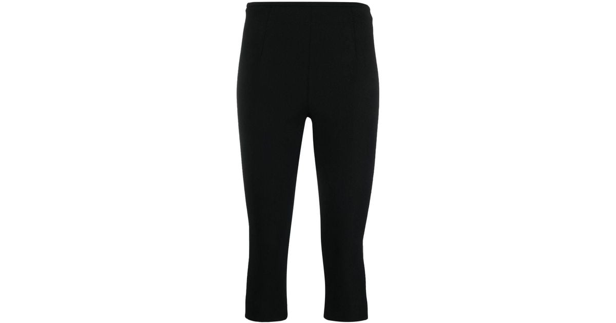 Tory Burch High-waist Cropped leggings in Black | Lyst