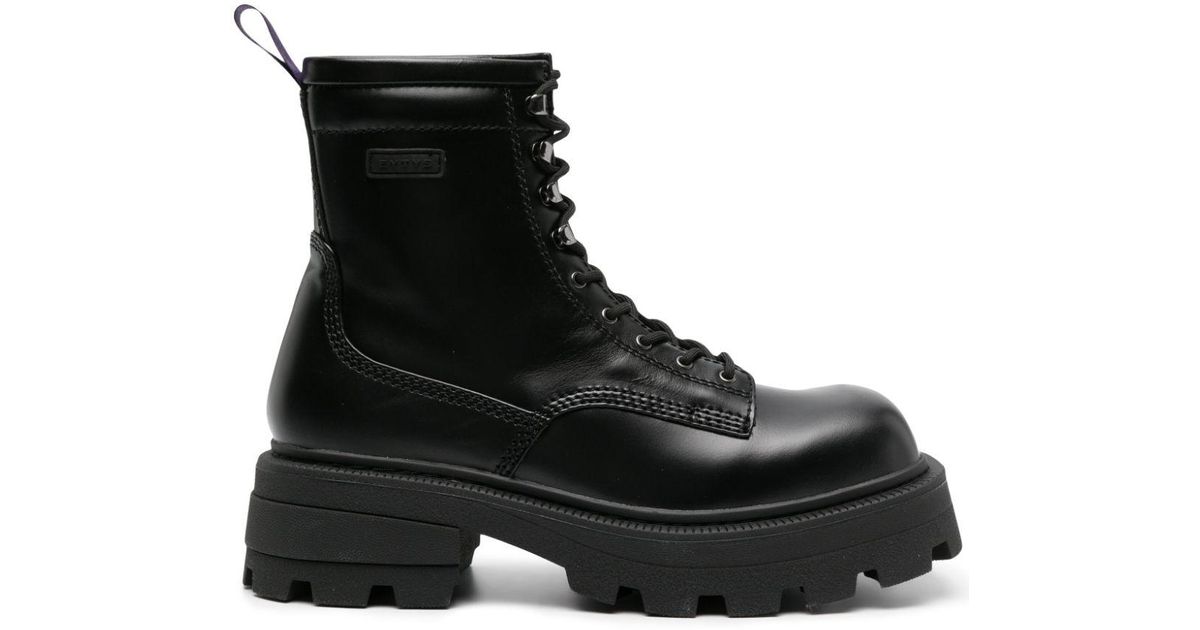 Eytys Michigan Lace-up Leather Boots in Black | Lyst Canada