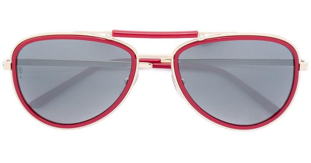 cartier sunglasses red