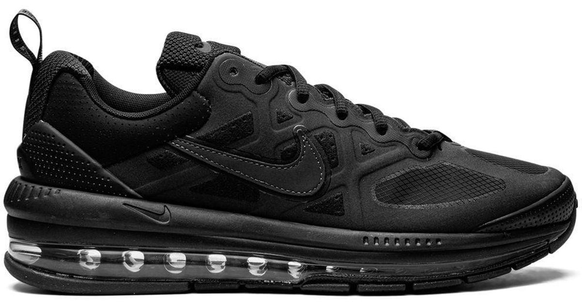 Nike Leather Air Max Genome Sneakers in Black for Men | Lyst UK