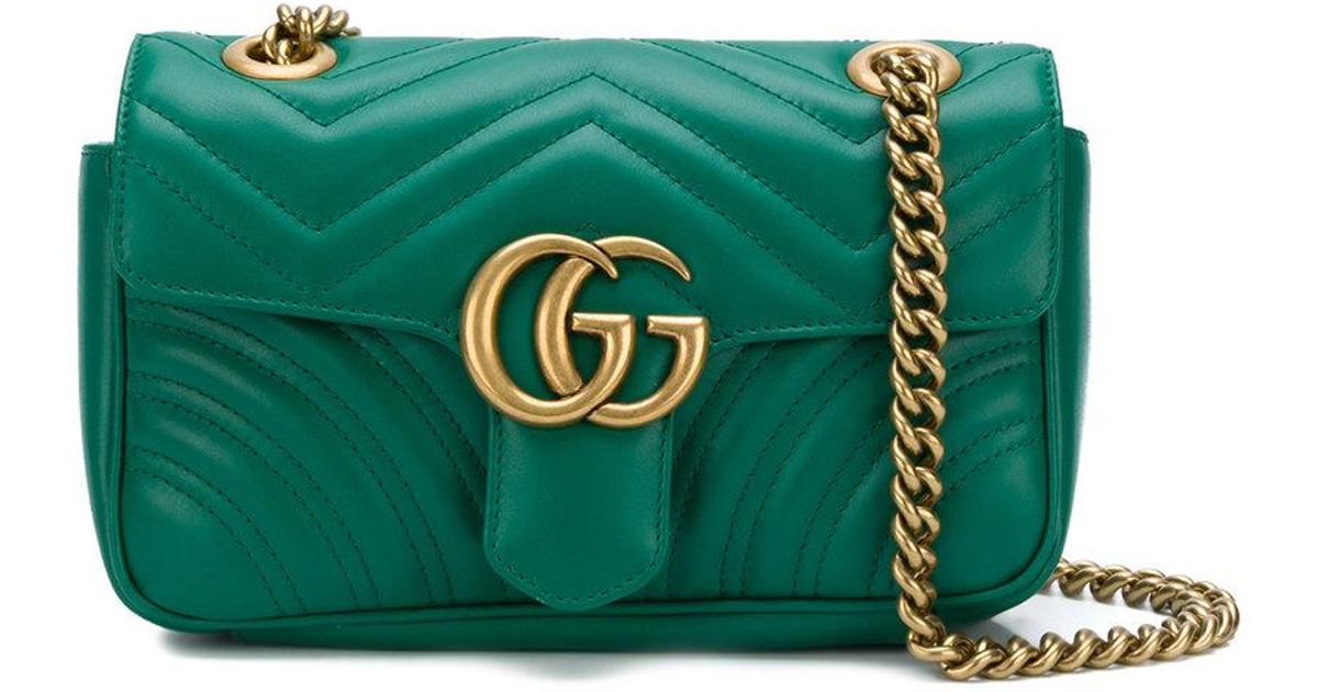 Gucci GG Marmont Matelassé Mini Camera Bag Green – STYLISHTOP