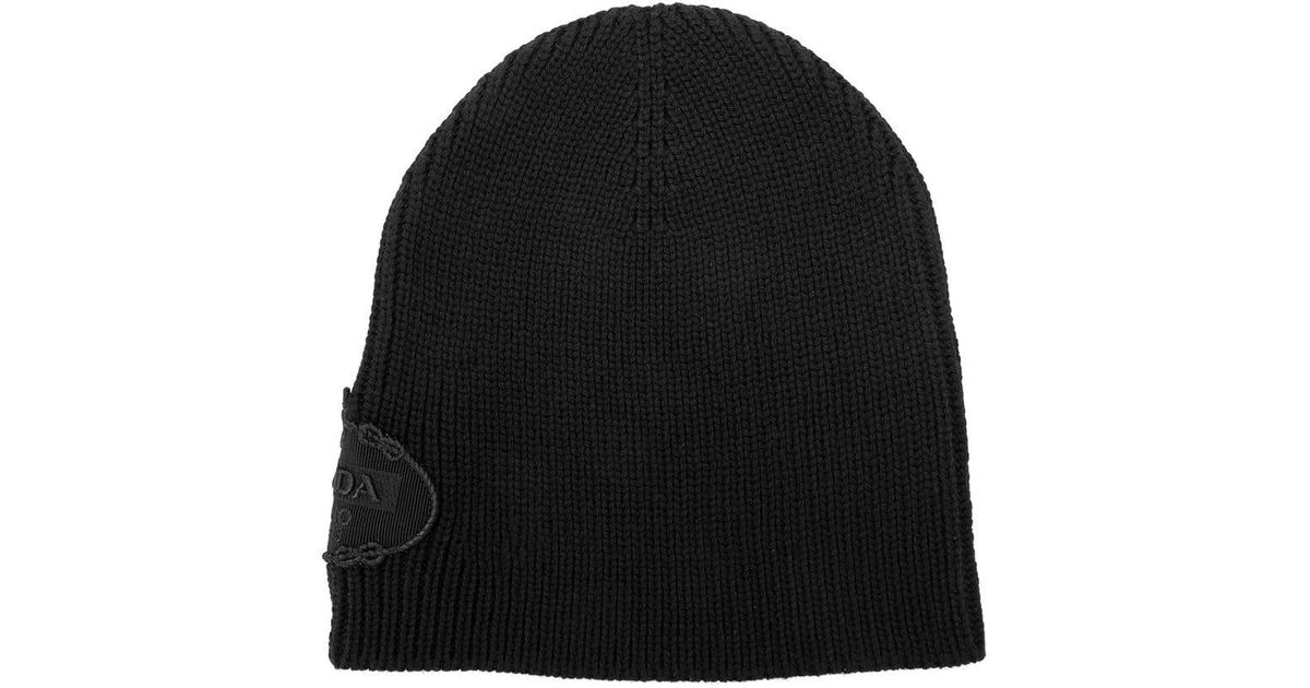 prada beanie black