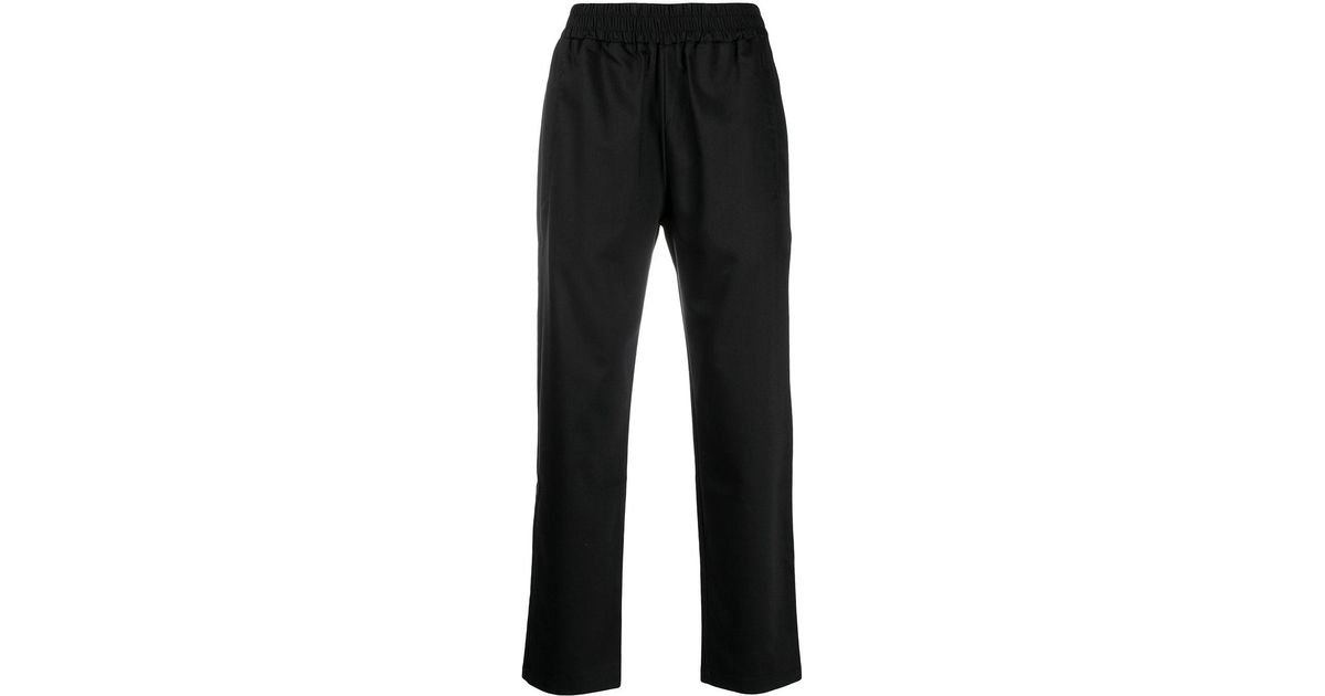 Represent Wool Elastic Waist Trousers in Black for Men - Lyst