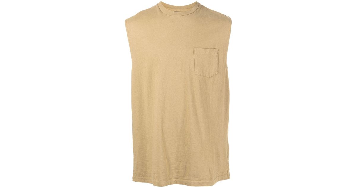 John Elliott Cotton Rodeo Sleeveless T-shirt in Brown for Men | Lyst