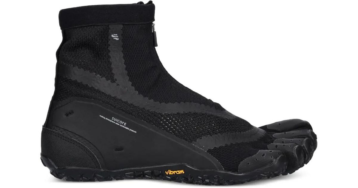 Suicoke Fivefingers Humamphibian Zip-Front Sneakers in Black for