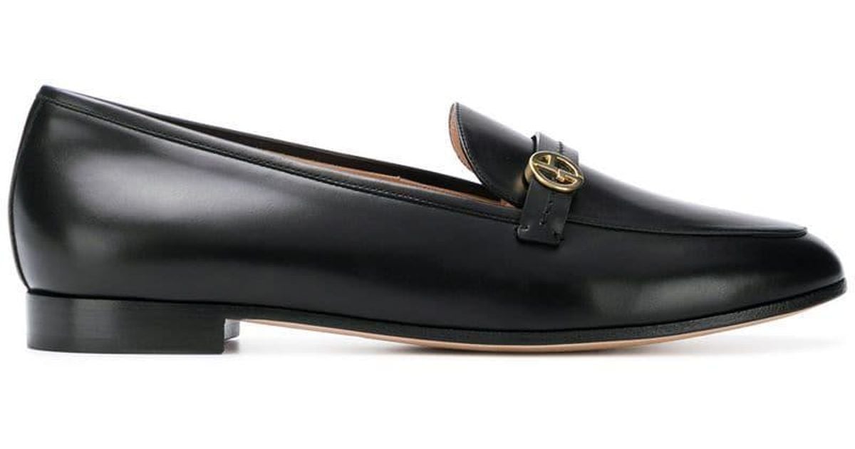 Giorgio Armani Leather Classic Loafers in Black - Lyst