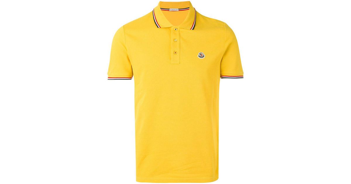moncler yellow polo shirt