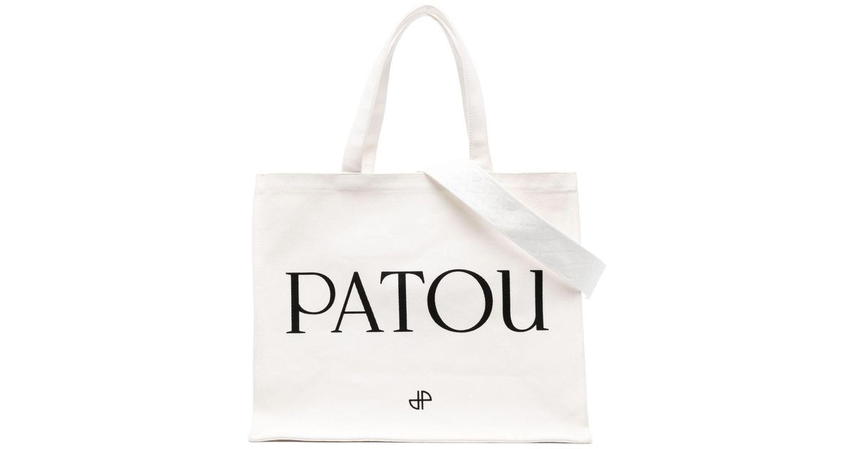Patou コットン ロゴ ハンドバッグ カラー: ホワイト | Lyst