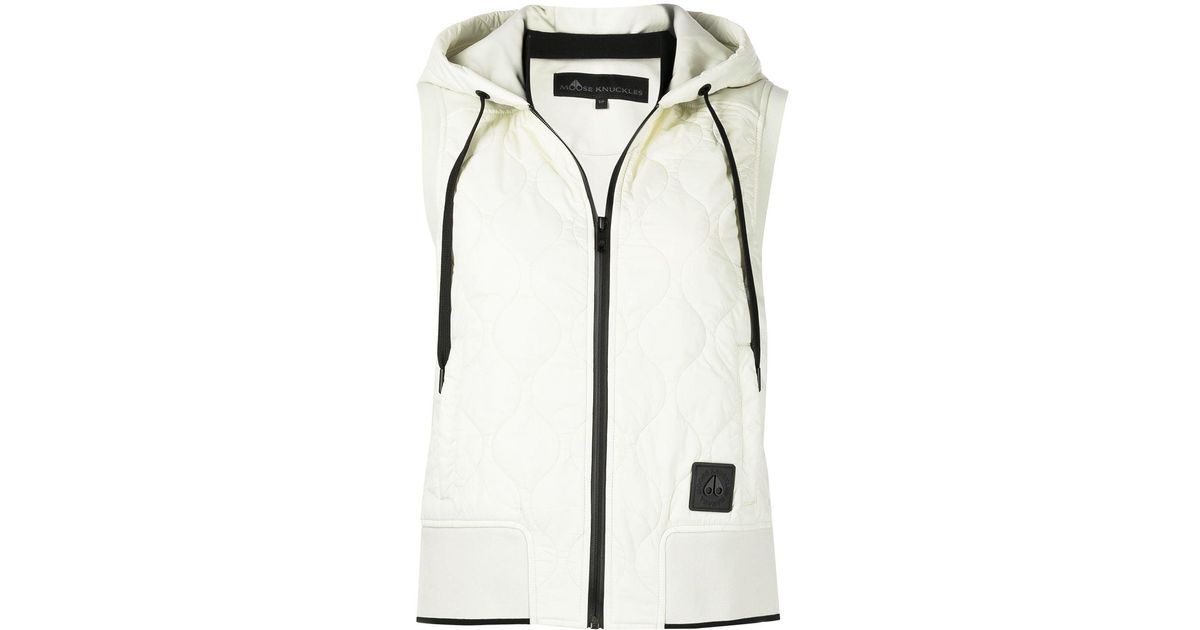 Moose Knuckles Synthetic Rock Point Hooded Vest in Green - Lyst