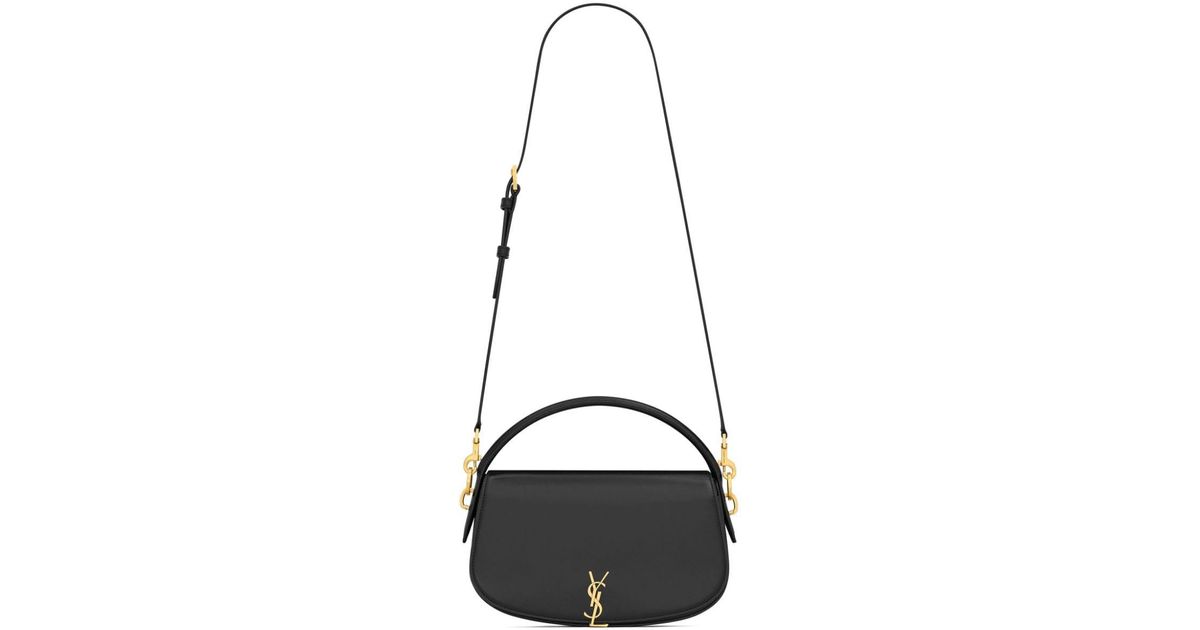 Saint Laurent Voltaire Leather Shoulder Bag in Black | Lyst