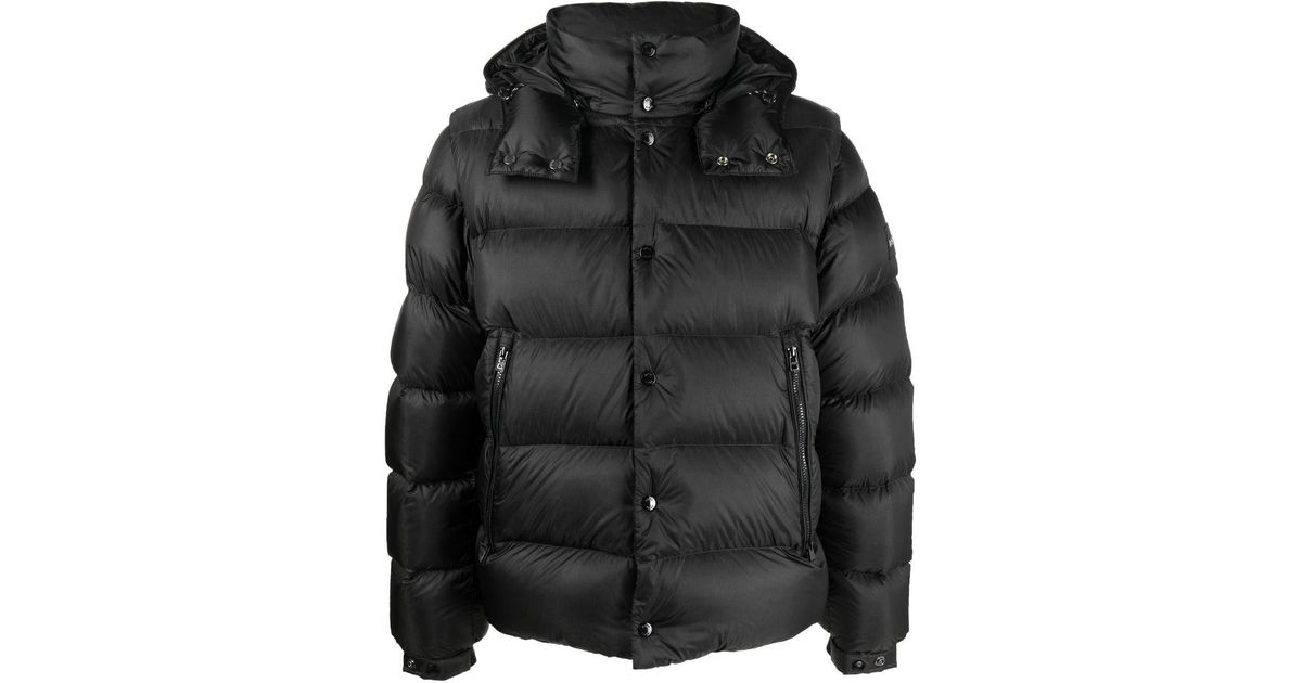 BOSS by HUGO BOSS Feather-down Hooded Puffer Jacket in Black for Men | Lyst