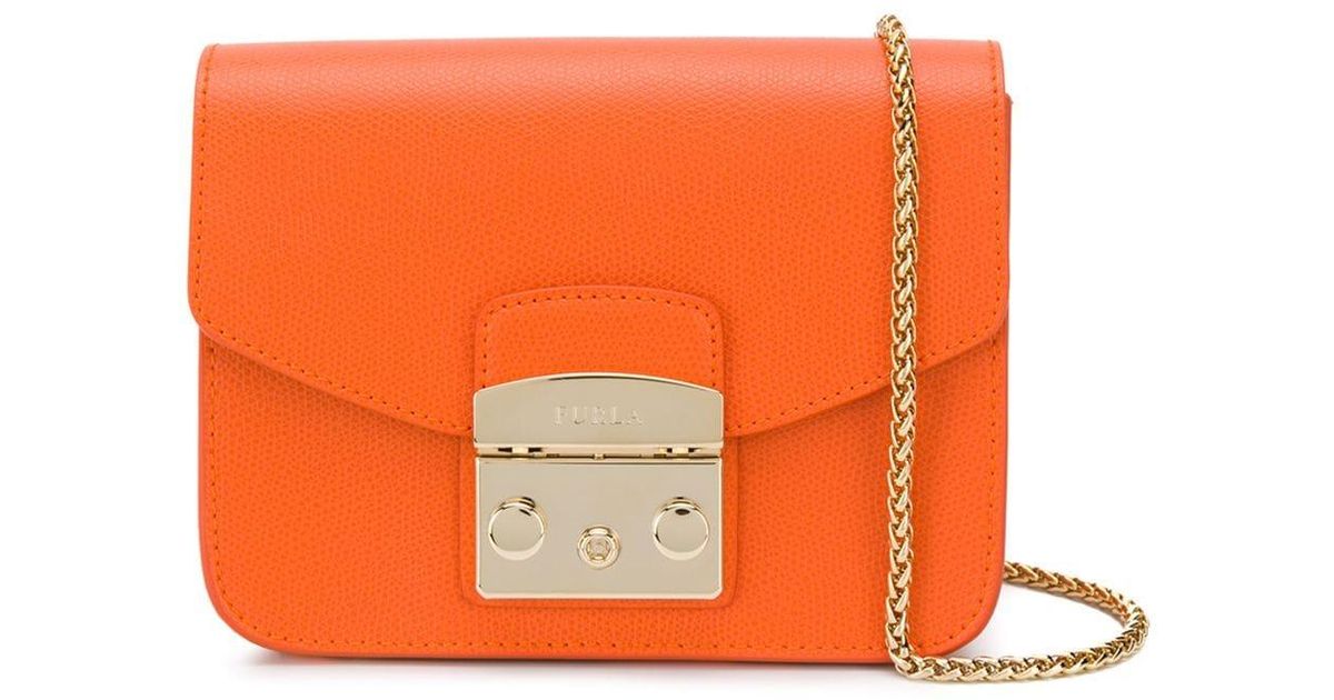Furla Leather Metropolis Mini Crossbody Bag in Orange Lyst