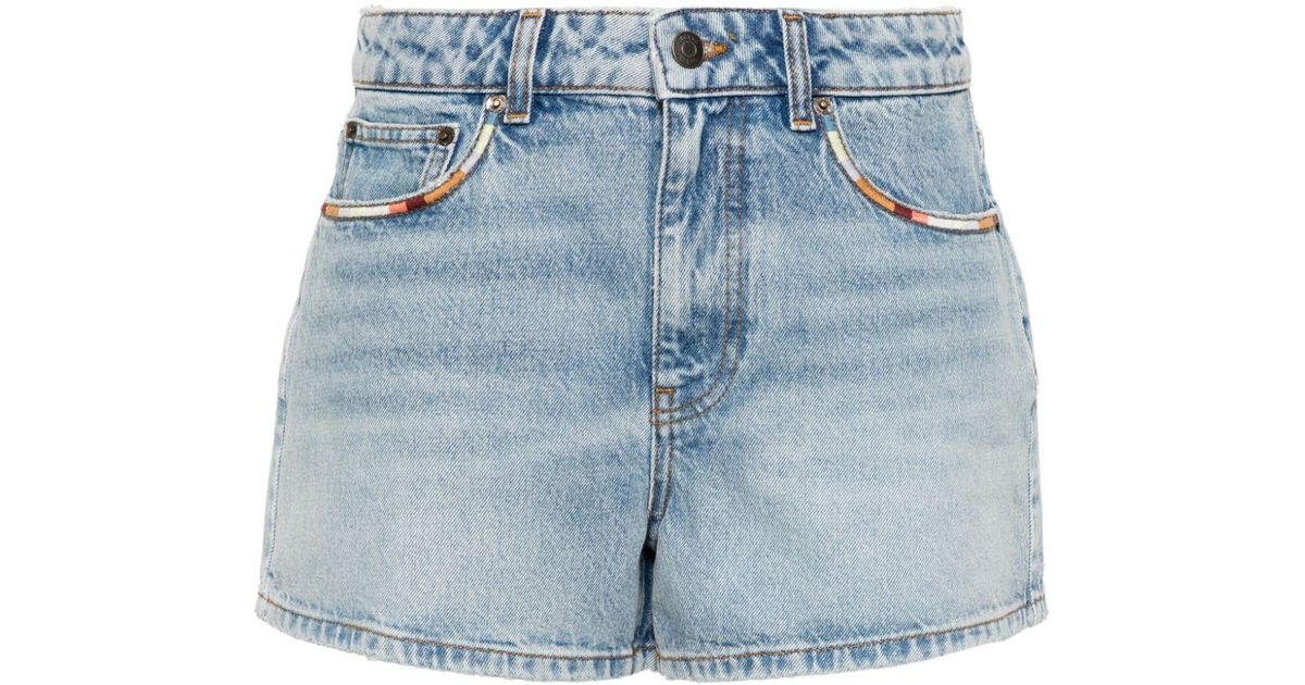 Ba sh Fegor Mini Shorts in Blue Lyst