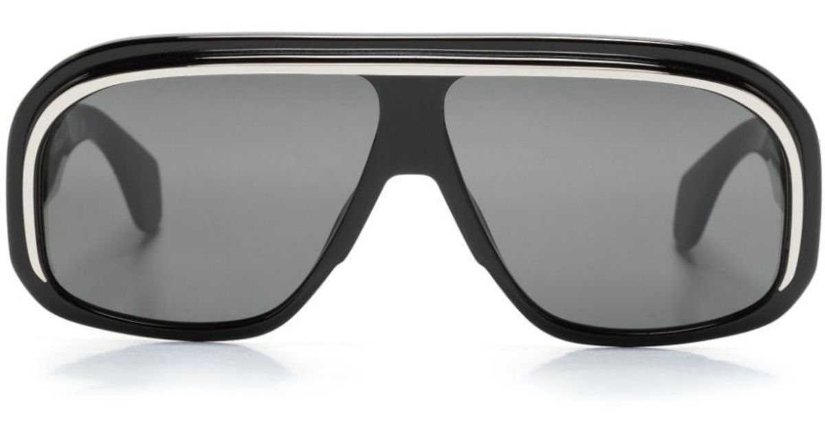 Palm Angels Reedley Shield-frame Sunglasses in Grey