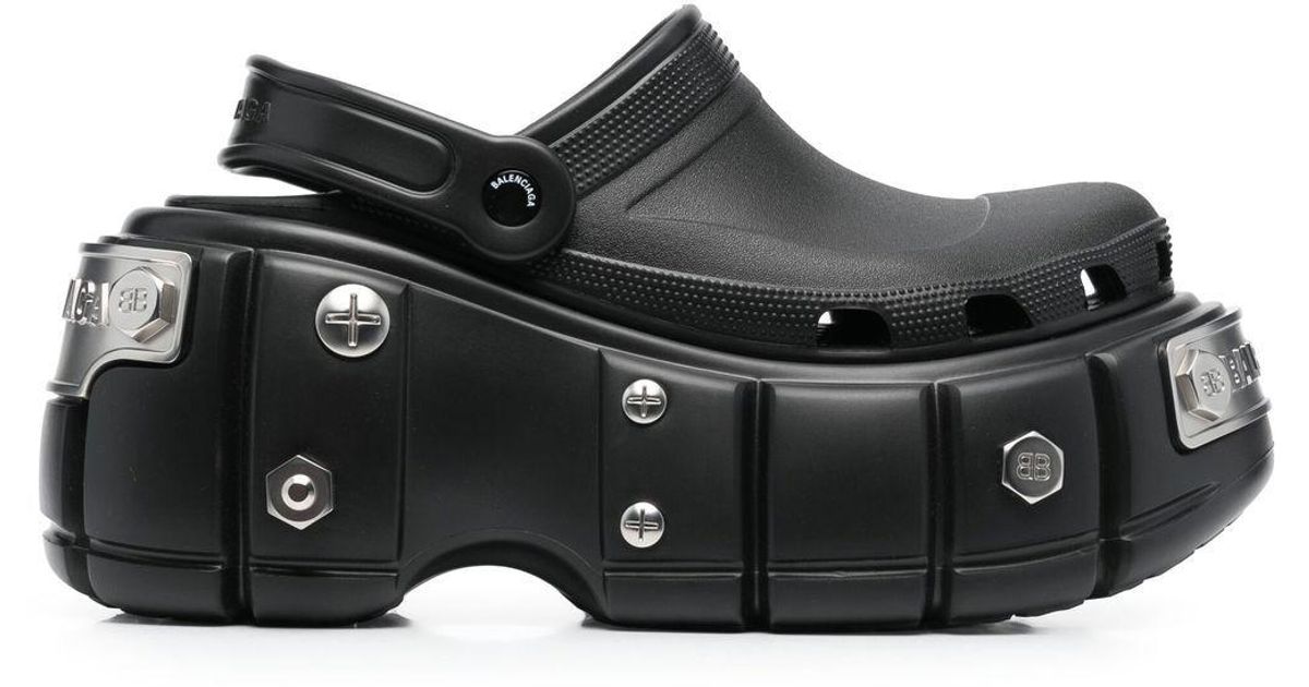 Balenciaga X Crocs Hardcrocs Sandals in Black for Men | Lyst