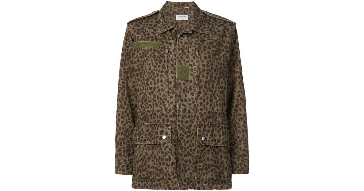 leopard military jacket