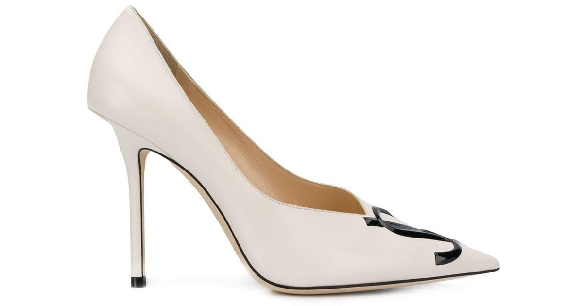 Buy Jimmy Choo Love 85 Degrade Pointed Toe Crystal Pumps | White Color  Women | AJIO LUXE