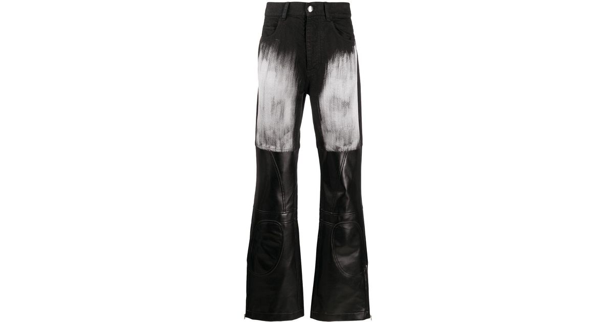 Marni Faux-leather Panel Flared 