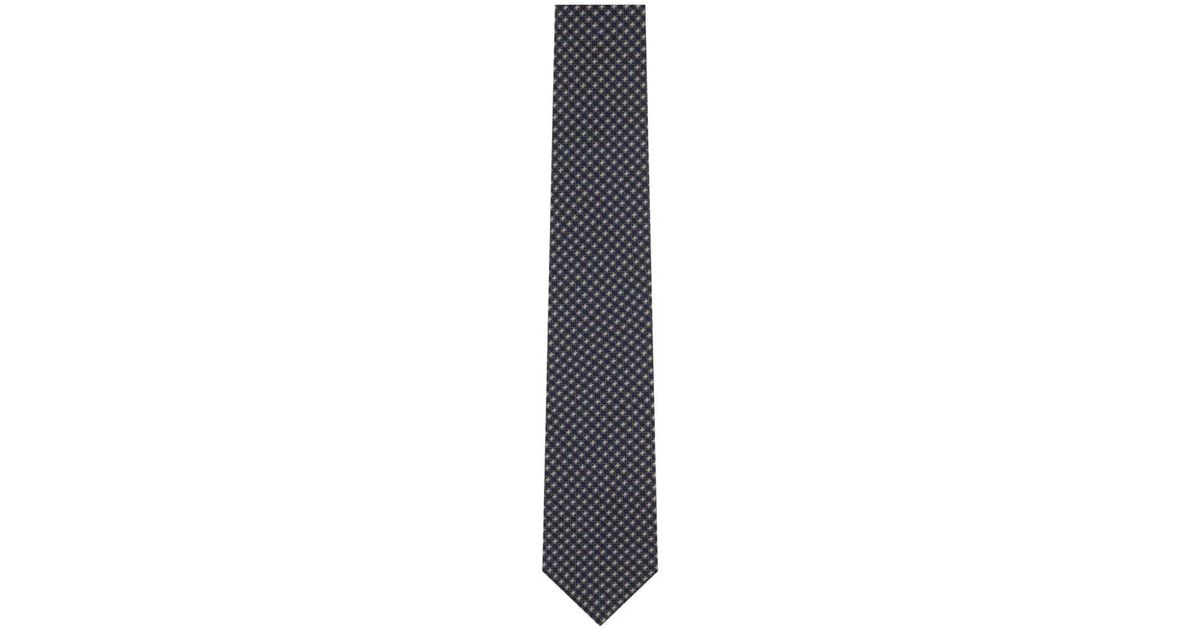Corneliani Houndstooth-Pattern Tie in Blue for Men | Lyst UK