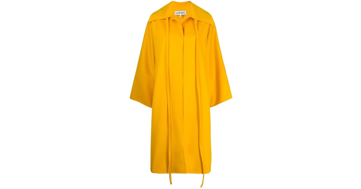 Loewe Oversized Ribbon Coat in Yellow 
