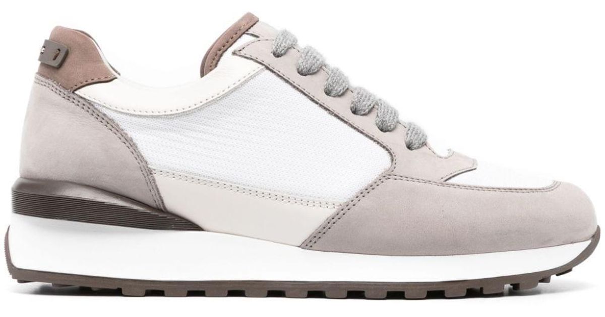 Peserico Lace-up Leather Sneakers in White | Lyst