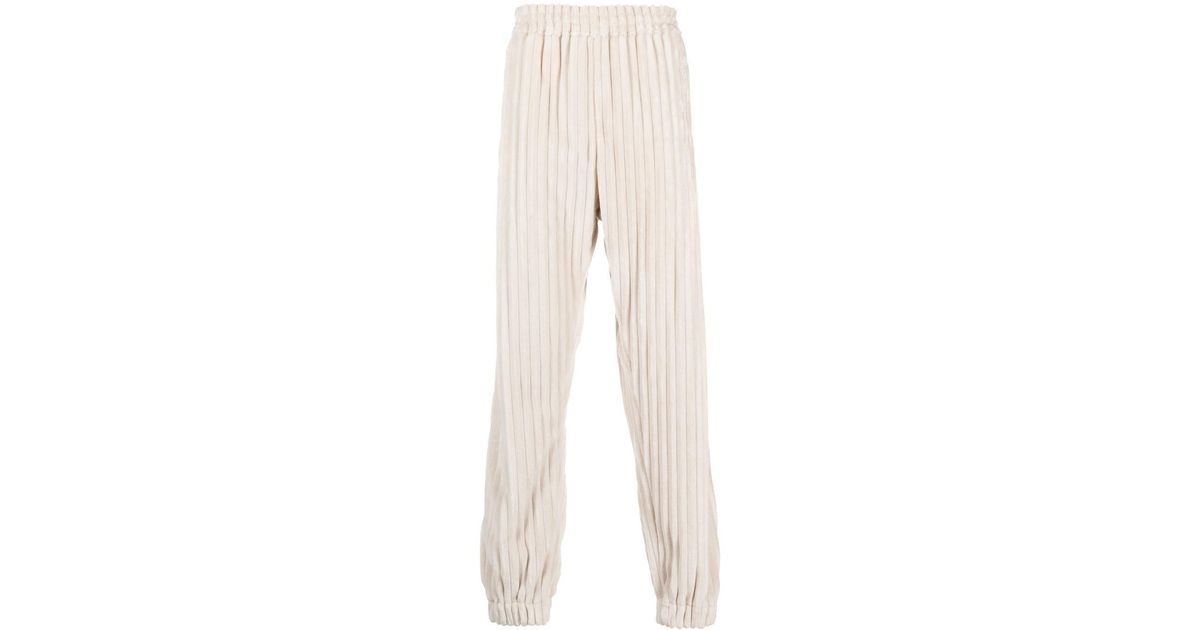 msgm-chunky-corduroy-track-pants-in-natural-for-men-lyst