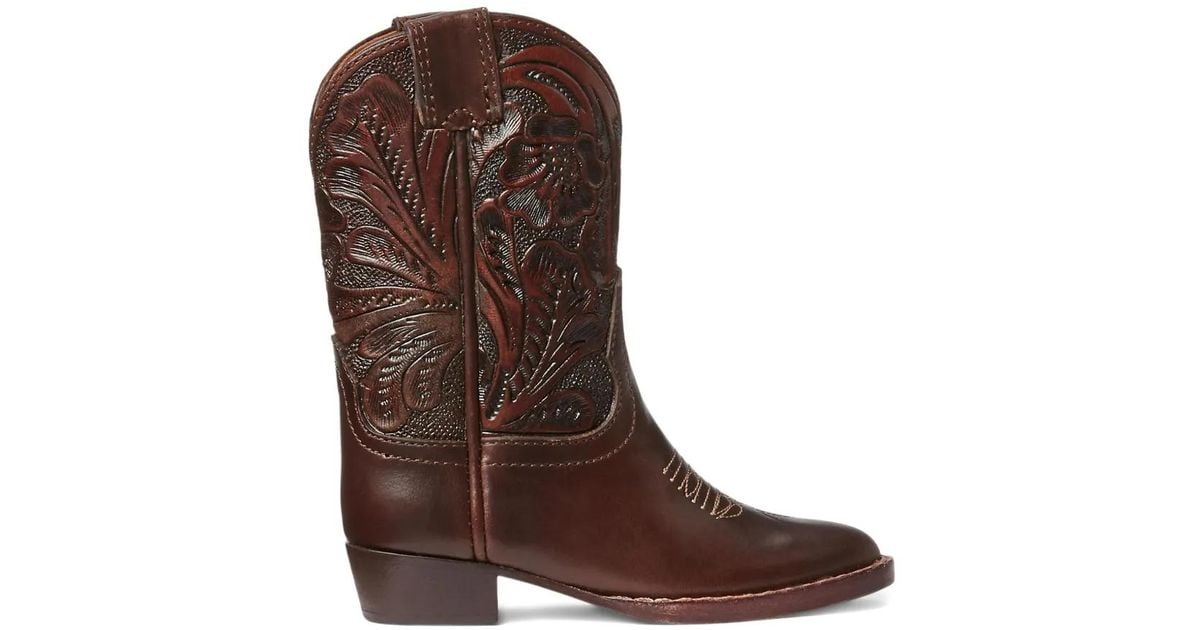 RRL & CO ブラウンウエスタンブーツ