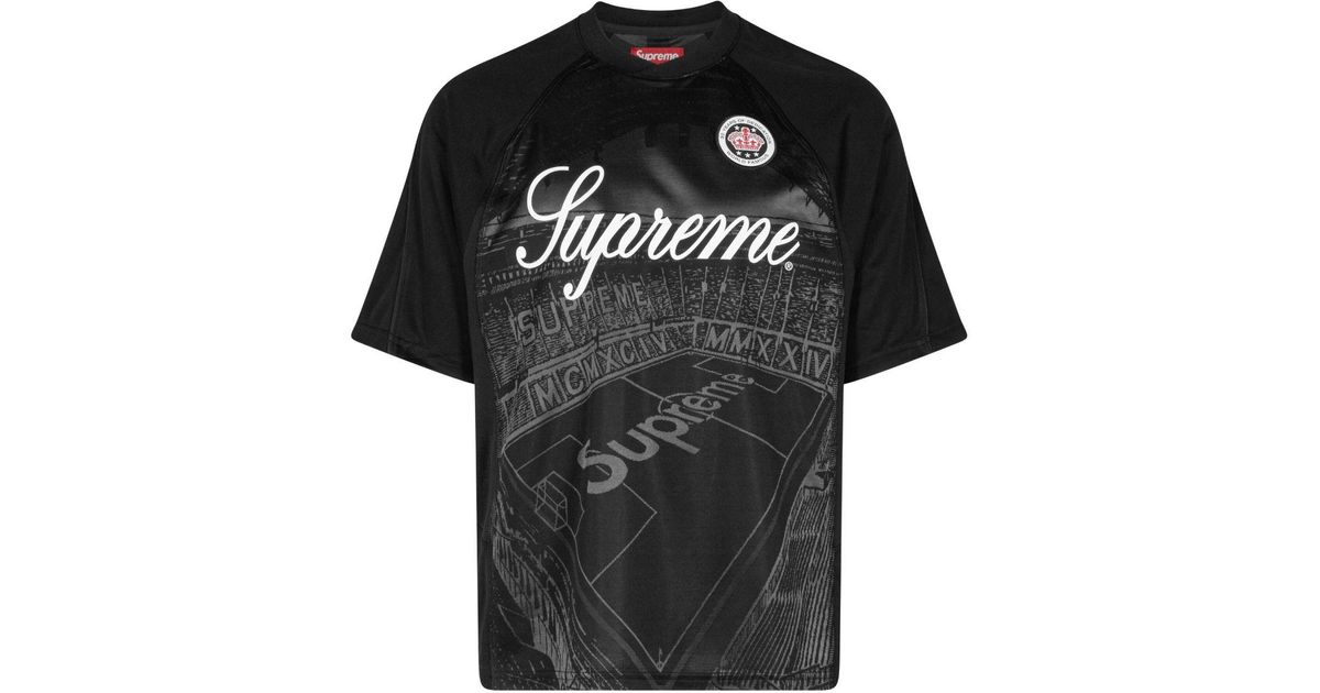 Supreme Jacquard Soccer Jersey T-shirt in Black | Lyst Supreme Jacquard Soccer Jersey T-shirt in Black | Lyst
