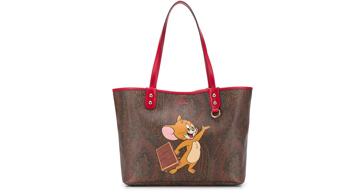 Etro Cotton X Tom And Jerry Tote in Brown | Lyst