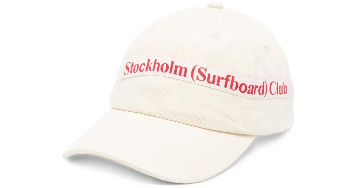 Stockholm Surfboard Club Logo-Patch Baseball Cap in Pink for Men | Lyst