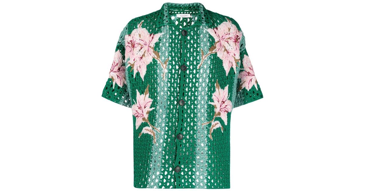 Valentino Floral-embroidered Crochet 