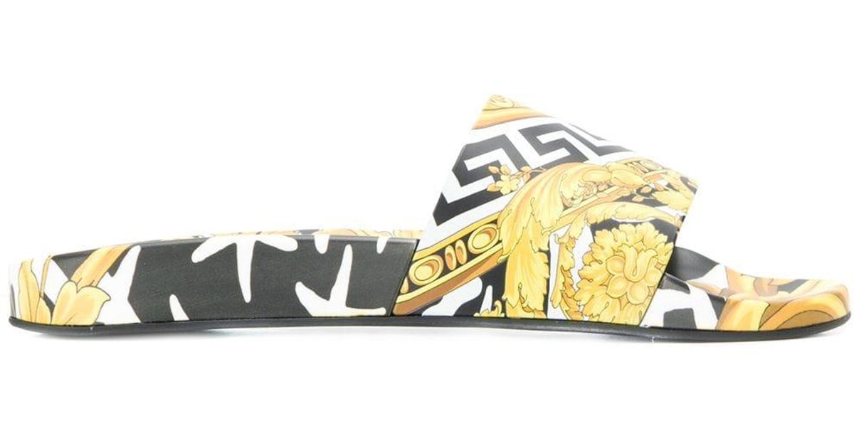 versace chain rubber pool slides