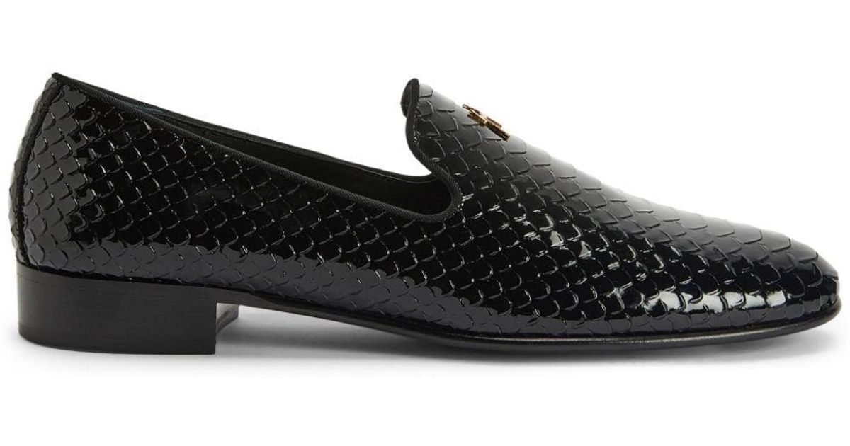 Black hotsell snakeskin loafers