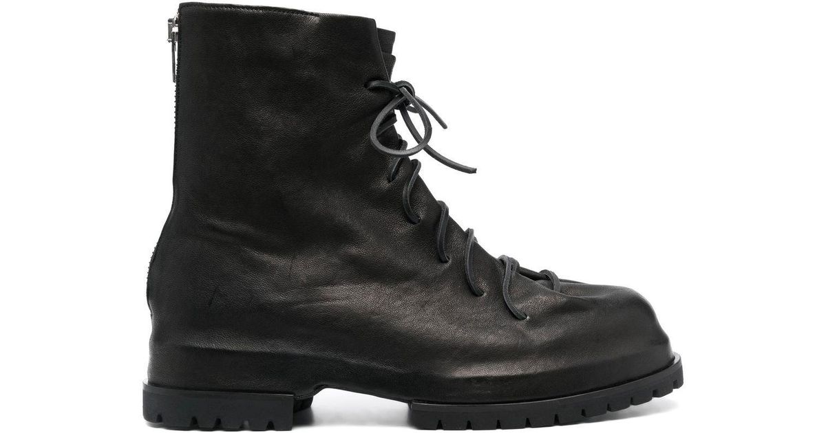 424 Leather Lace-up Boots in Black for Men | Lyst