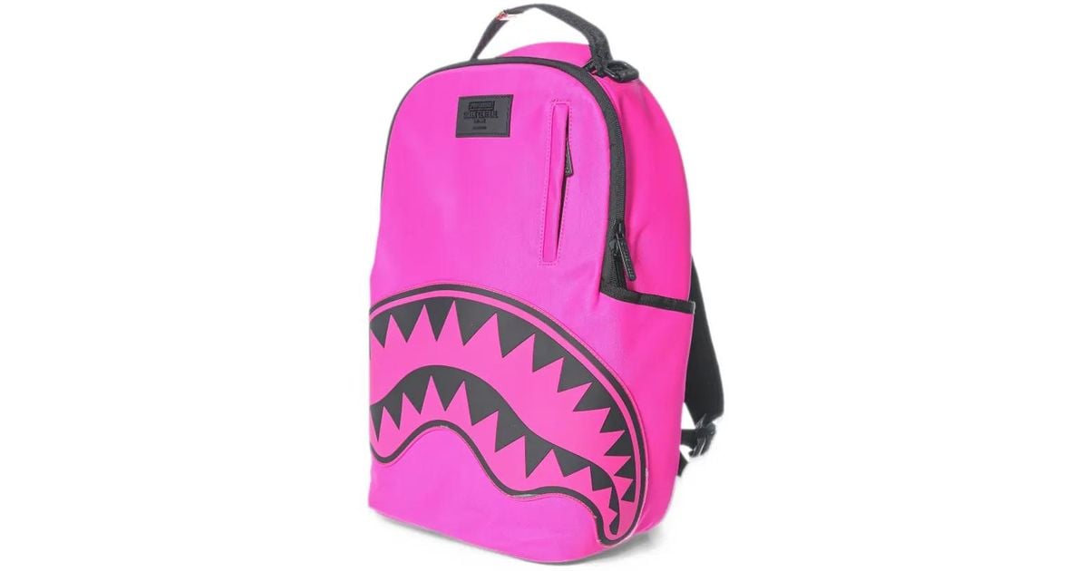 Sprayground Shark Central Stencil-Print Backpack in Pink | Lyst UK