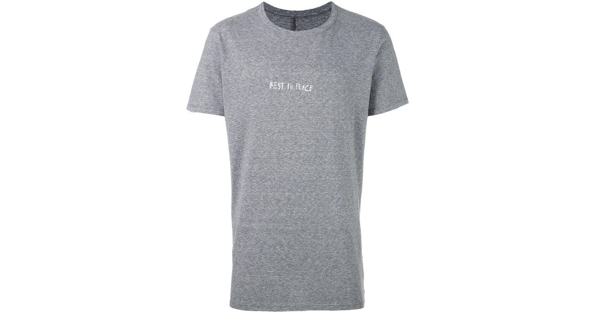 Rta Cotton Rest In Peace Print T Shirt In Grey Gray For Men Lyst