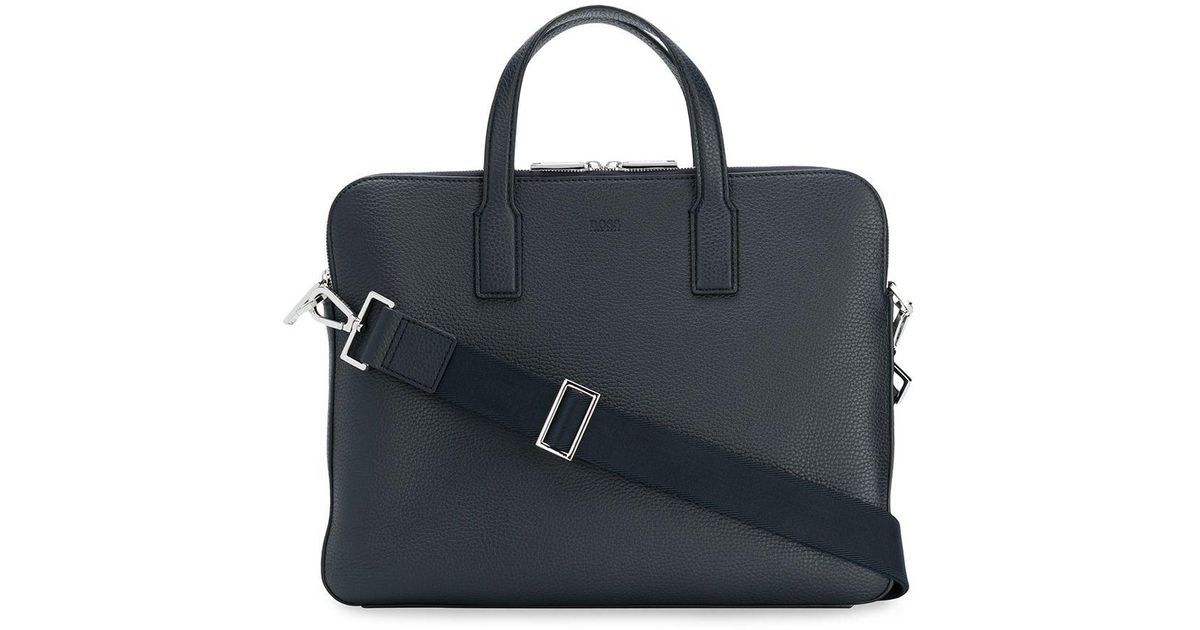 Buy BOSS Laptop Bag with Detachable Strap | Black Color Men | AJIO LUXE