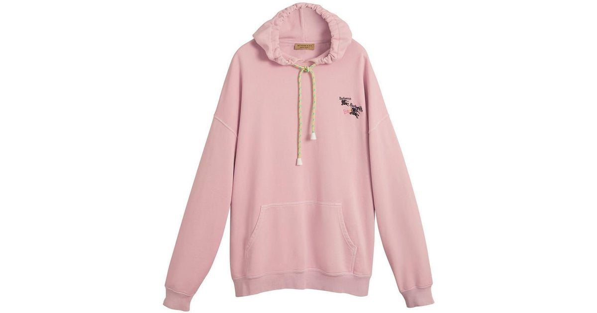 pink burberry hoodie