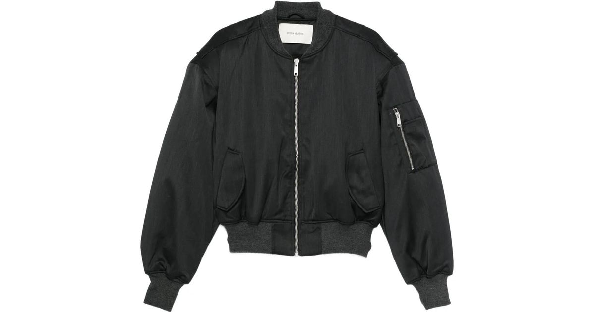 Entire studios Broad Bomber Jacket in Black | Lyst