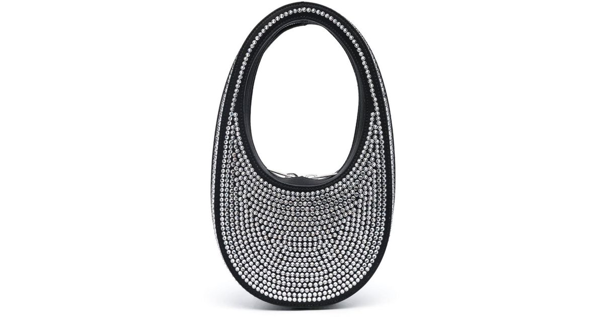 Coperni Swipe Crystal-embellished Bag in Black (Grey) | Lyst UK