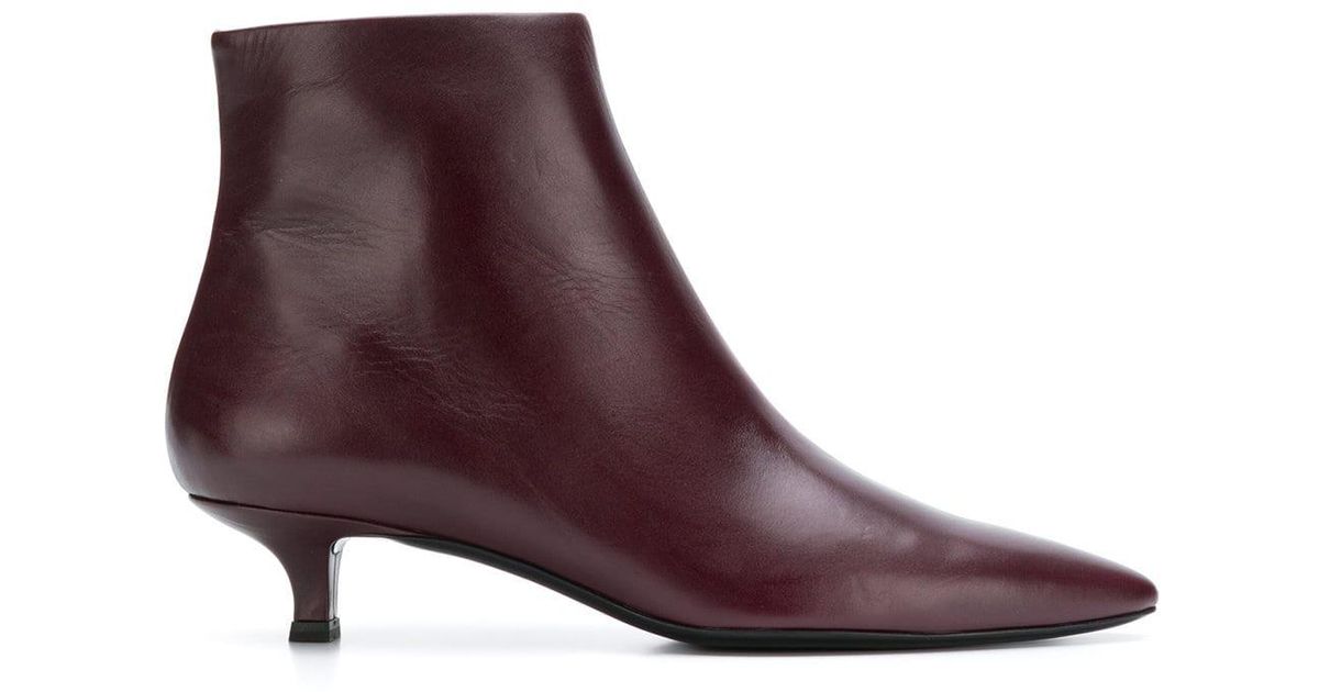 Botas con tacón kitten The Row de Cuero de color Rojo | Lyst
