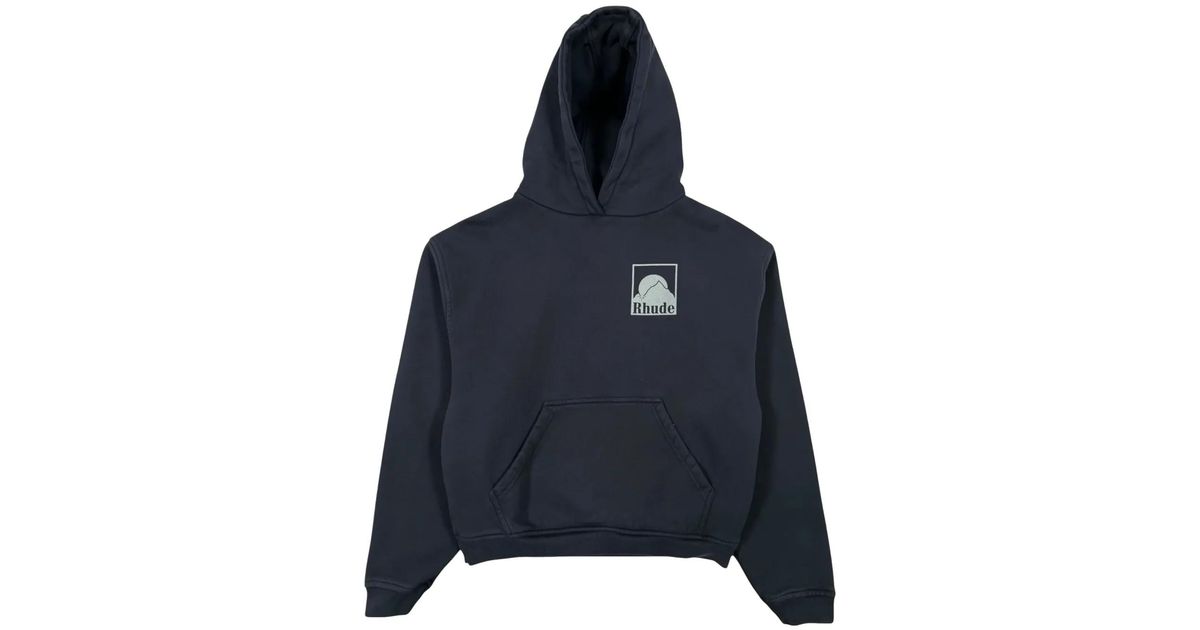 【関税込み】Rhude ブラック Moonlight Badge フーディ MOONLIGHT BADGE FULL-ZIP HOODIE – R H U D E