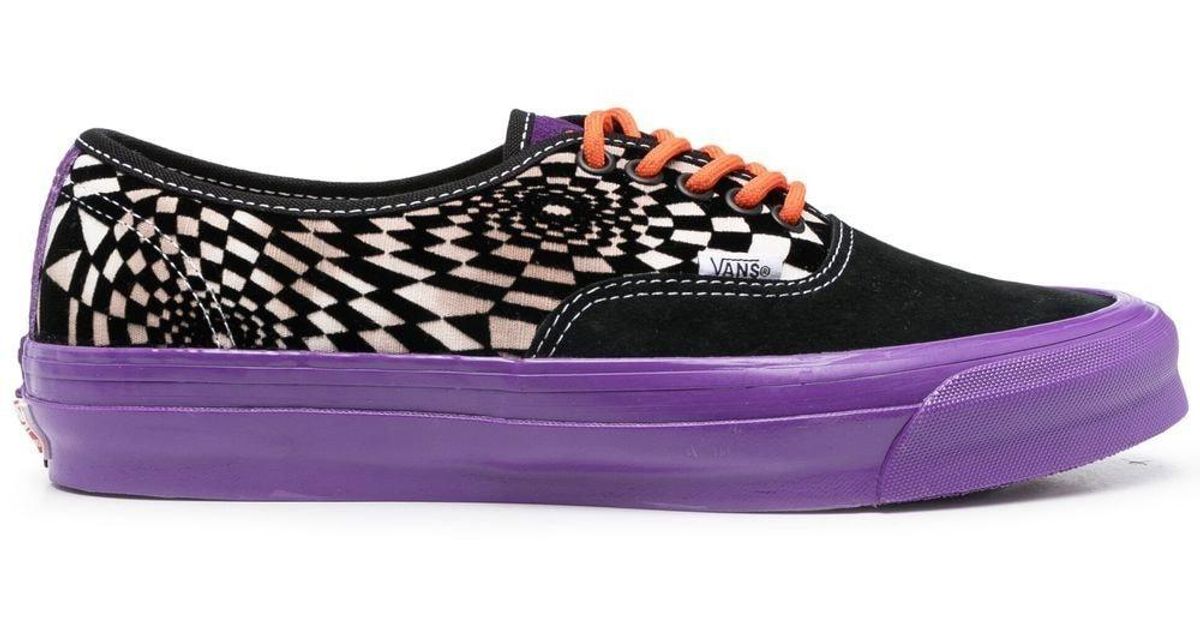 Vans Leather Panelled Low-top Sneakers in Purple | Lyst