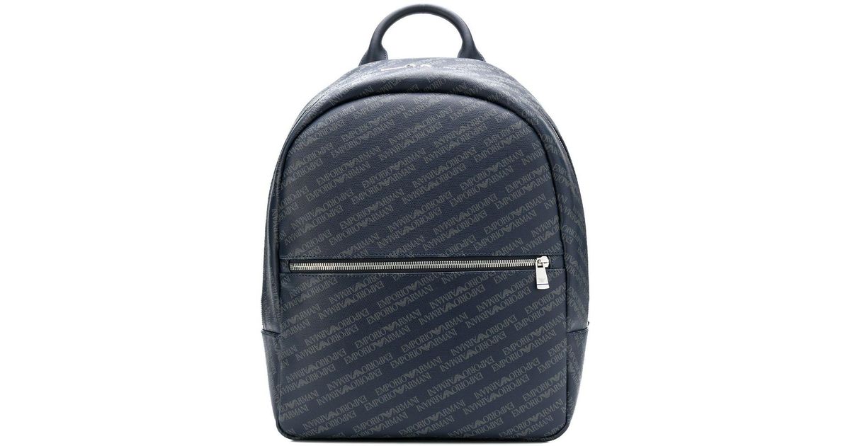 armani all over logo backpack