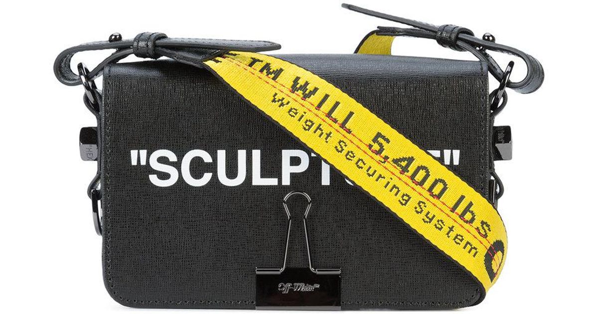 off white crossbody bolsa black