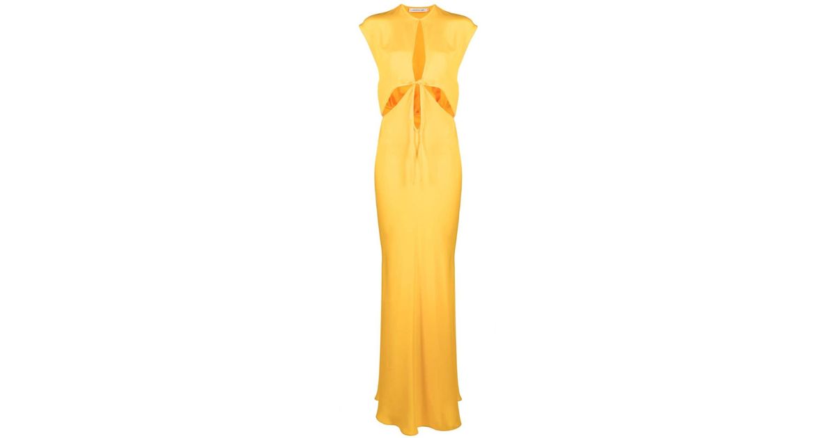 Christopher Esber Triquetra Cut-out Dress in Yellow | Lyst